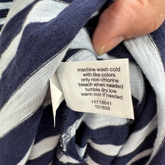 Lane Bryant racerback blue striped midi length cotton comfort casual dress 14/16 - Picture 7 of 10